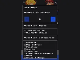 The game settings page of Foxesss, a game that Gerard O'Neill built