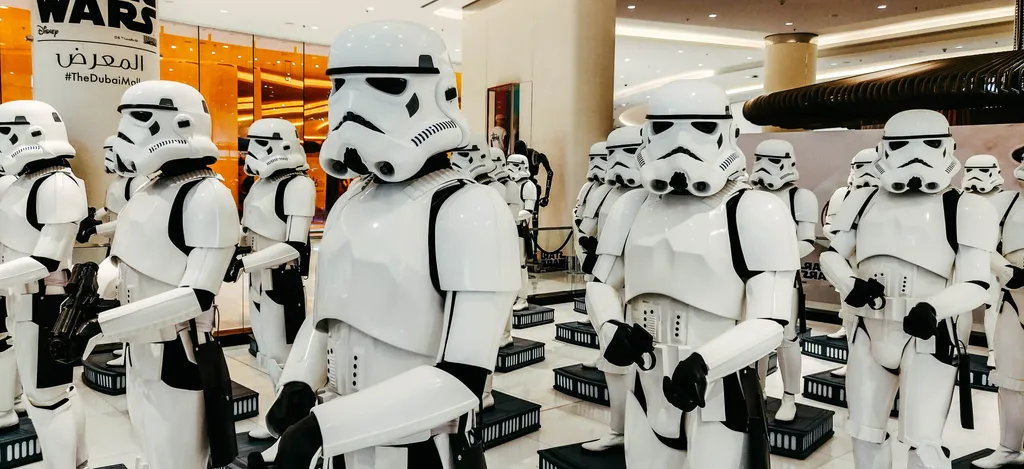 An image of Star Wars Stormtroopers positioned in a grid. The image is meant to symbolize duplication, due to the Stormtroopers all being identical.